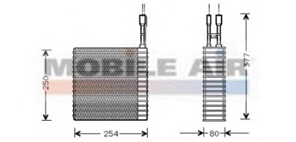 2406P81 Polcar evaporador, aire acondicionado