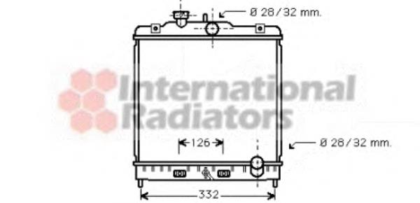 Radiador refrigeración del motor 25002121 VAN Wezel