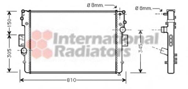 28002056 VAN Wezel radiador refrigeración del motor