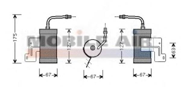 Receptor-secador del aire acondicionado 2700D165 VAN Wezel