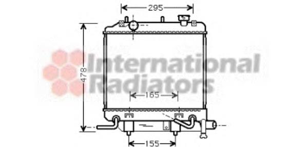 Radiador refrigeración del motor 27002166 VAN Wezel