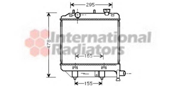 Radiador refrigeración del motor 27002172 VAN Wezel