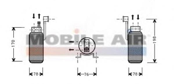 1800D296 VAN Wezel receptor-secador del aire acondicionado