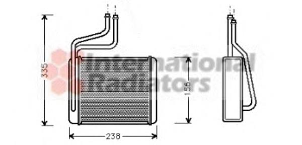 18006286 VAN Wezel radiador de calefacción