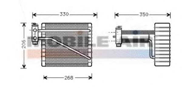 Evaporador, aire acondicionado 1800V269 VAN Wezel