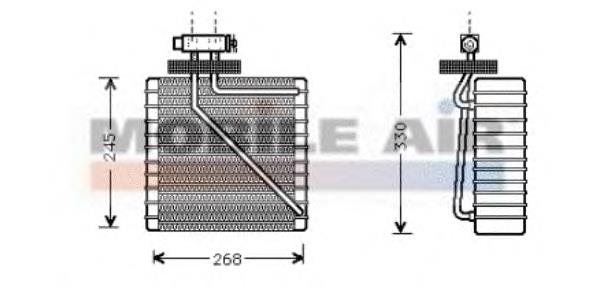 1800V270 VAN Wezel evaporador, aire acondicionado