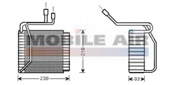 Evaporador, aire acondicionado 1800V109 VAN Wezel