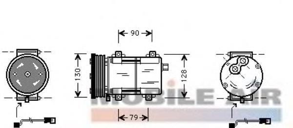 1800K284 VAN Wezel compresor de aire acondicionado