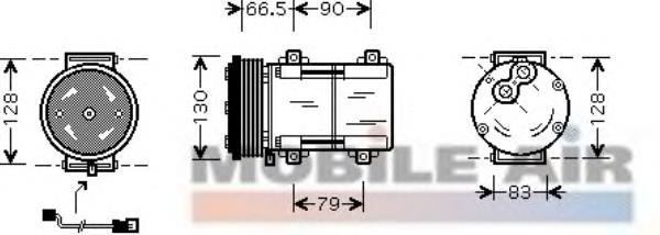 1800K276 VAN Wezel compresor de aire acondicionado