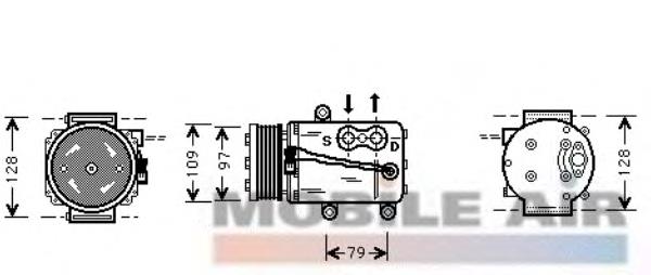 1800K339 VAN Wezel compresor de aire acondicionado