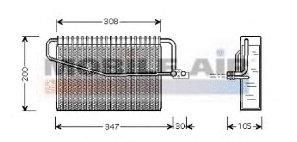 3000V329 VAN Wezel evaporador, aire acondicionado