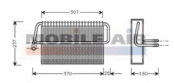 3000V272 VAN Wezel evaporador, aire acondicionado