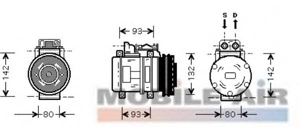 Compresor de aire acondicionado 3000K083 VAN Wezel