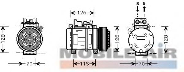 Compresor de aire acondicionado 3000K087 VAN Wezel