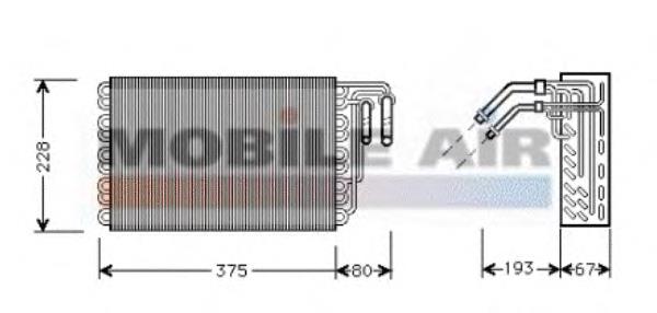 Evaporador, aire acondicionado 3000V020 VAN Wezel