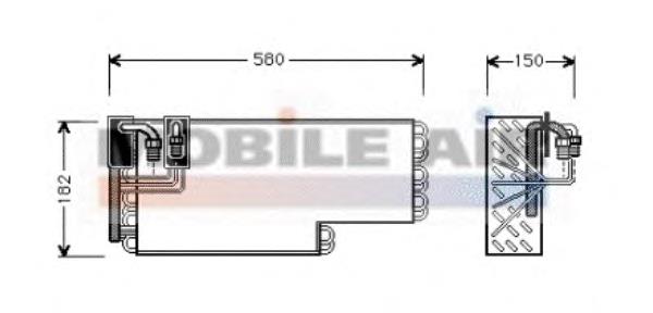 Evaporador, aire acondicionado 3000V269 VAN Wezel