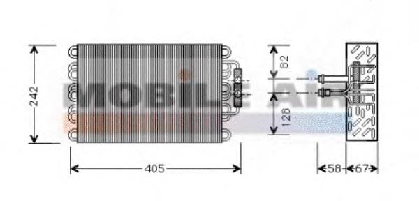 3000V008 VAN Wezel evaporador, aire acondicionado