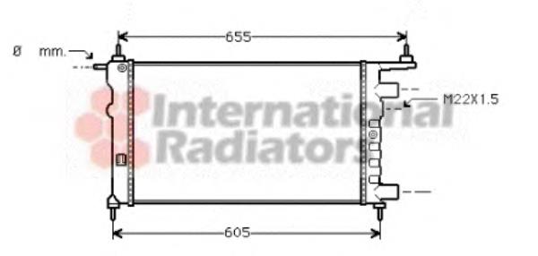 37002261 VAN Wezel radiador refrigeración del motor