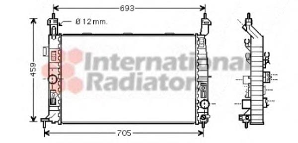 37002348 VAN Wezel radiador refrigeración del motor