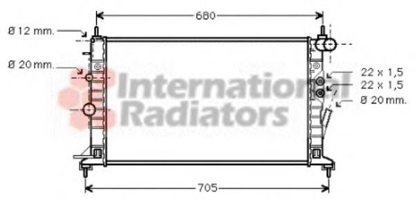 37002359 VAN Wezel radiador refrigeración del motor