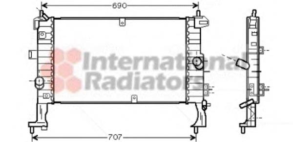 37002346 VAN Wezel radiador refrigeración del motor