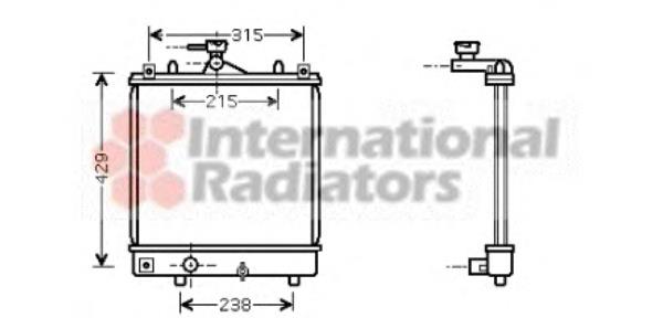 Radiador refrigeración del motor 37002330 VAN Wezel