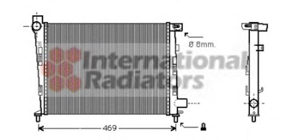 30002310 VAN Wezel radiador refrigeración del motor