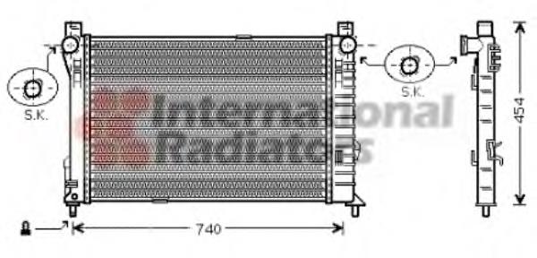 30002338 VAN Wezel radiador refrigeración del motor