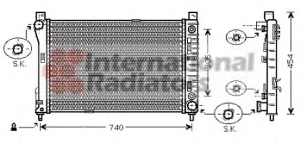 30002339 VAN Wezel radiador refrigeración del motor