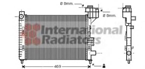 30002247 VAN Wezel radiador refrigeración del motor