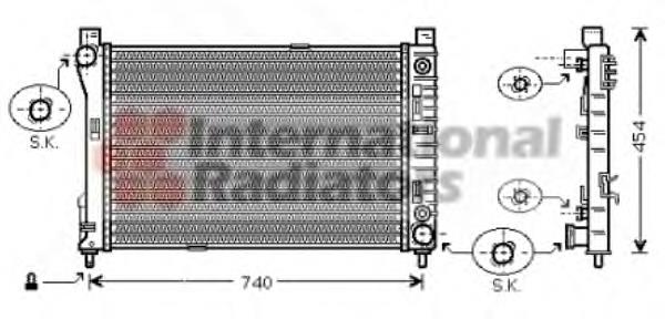 30002286 VAN Wezel radiador refrigeración del motor