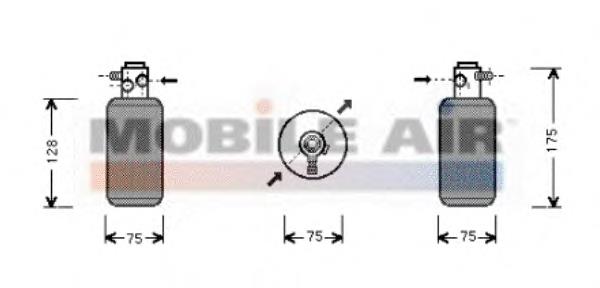 3000D050 VAN Wezel receptor-secador del aire acondicionado