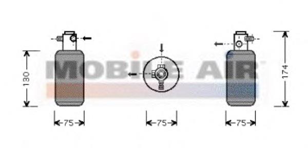 3000D291 VAN Wezel receptor-secador del aire acondicionado