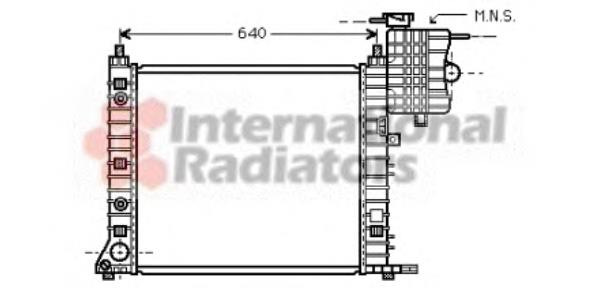 Radiador refrigeración del motor 30002350 VAN Wezel