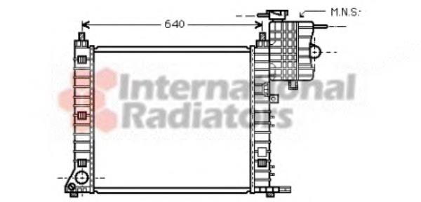 Radiador refrigeración del motor 30002348 VAN Wezel