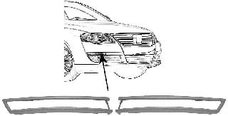 Moldura de parachoques delantero izquierdo 5839585 VAN Wezel