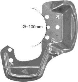 812524110 Triscan chapa protectora contra salpicaduras, disco de freno delantero derecho