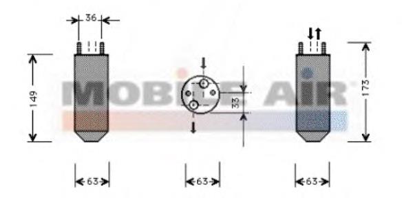 8100D022 VAN Wezel receptor-secador del aire acondicionado