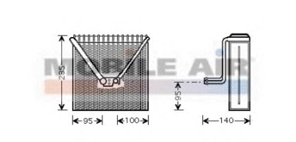 7600V011 VAN Wezel evaporador, aire acondicionado