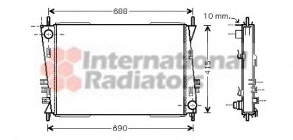 77002037 VAN Wezel radiador refrigeración del motor