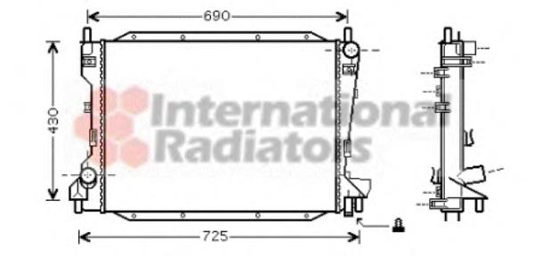 77002035 VAN Wezel radiador refrigeración del motor