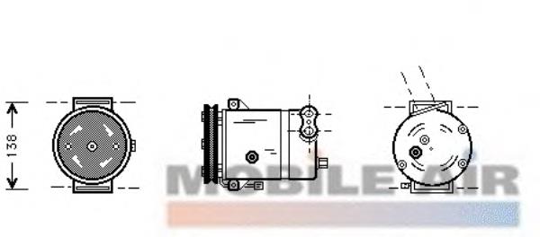 8100K018 VAN Wezel compresor de aire acondicionado