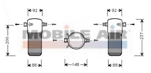 Receptor-secador del aire acondicionado 5900D100 VAN Wezel