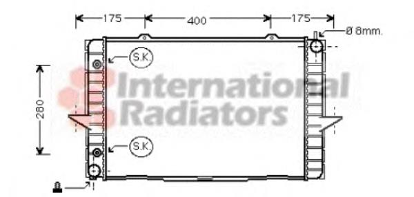 59002118 VAN Wezel radiador refrigeración del motor