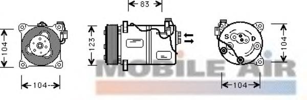 5900K059 VAN Wezel compresor de aire acondicionado