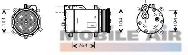 5800K170 VAN Wezel compresor de aire acondicionado