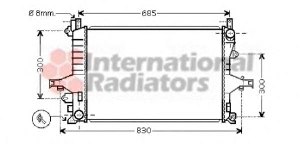 59002114 VAN Wezel radiador refrigeración del motor