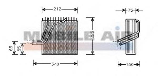 5800V030 VAN Wezel evaporador, aire acondicionado