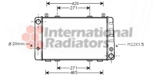 Radiador refrigeración del motor 76002009 VAN Wezel