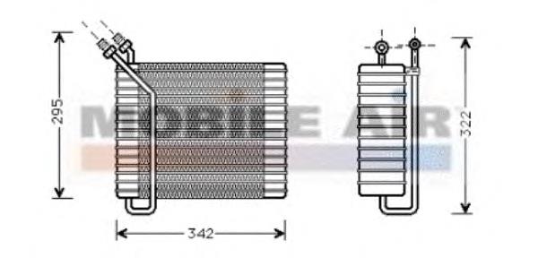 Evaporador, aire acondicionado Volvo 940 (945)